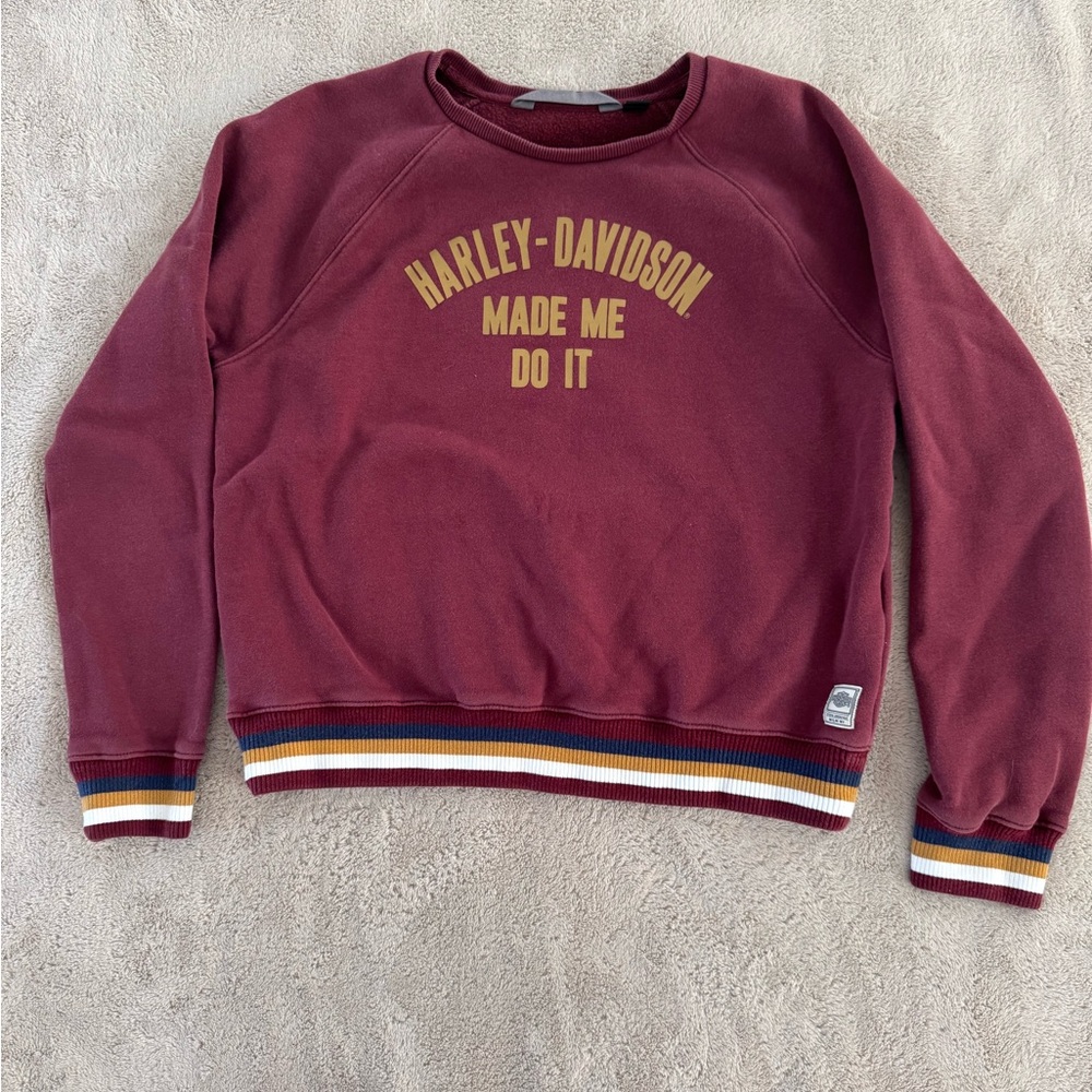 Harley-Davidson Youth Maroon Crew Neck Sweater
